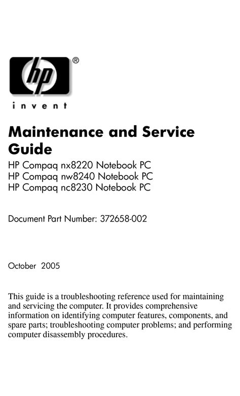 User manual HP Compaq nw8240 (English 